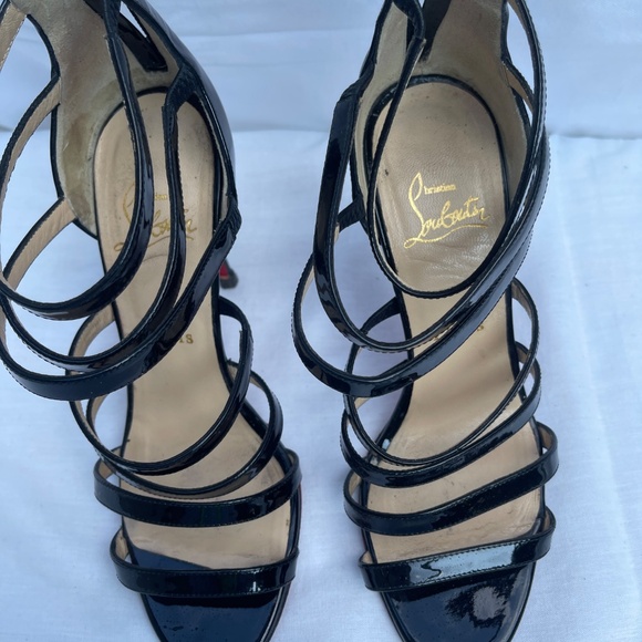 Christian Louboutin Mariniere Strappy High Heels Sandals - Picture 2 of 12